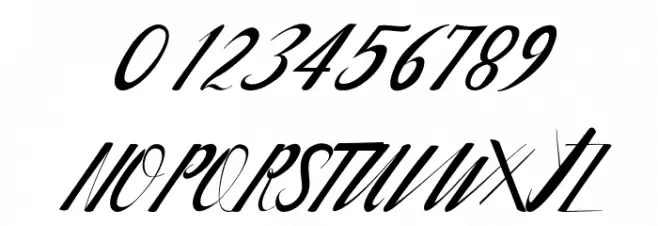 handlove Font OTHER CHARS