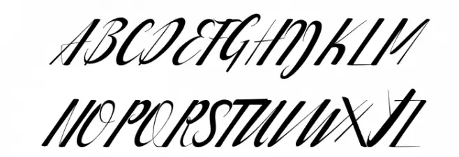 handlove Шрифта ВЕРХНИЙ