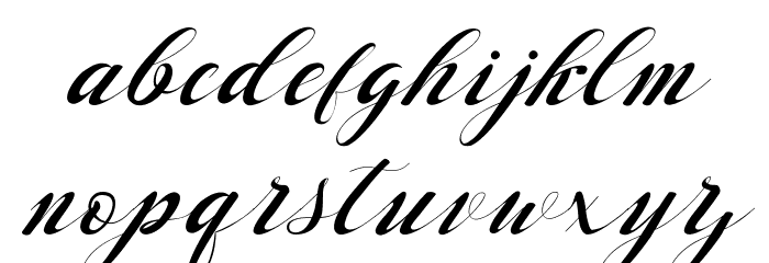 handlove Font LOWERCASE