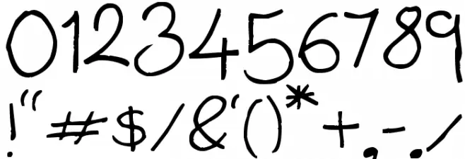 handwrited Font OTHER CHARS