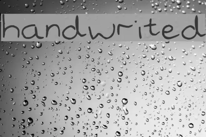 handwrited Font examples