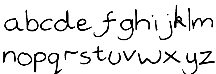 handwrited Font LOWERCASE