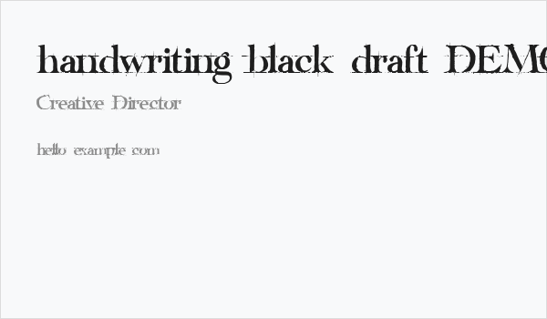 handwriting-black-draft_DEMO Business Card