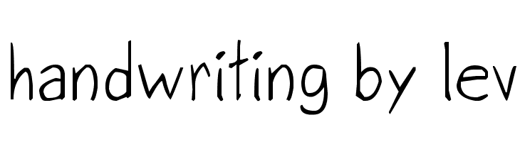 handwriting by lev  Frei Schriftart Herunterladen