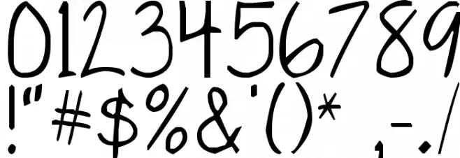 handwriting by lev Font OTHER CHARS