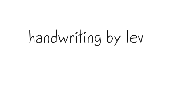 handwriting by lev Logo