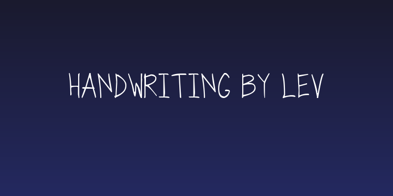 handwriting by lev Social Header