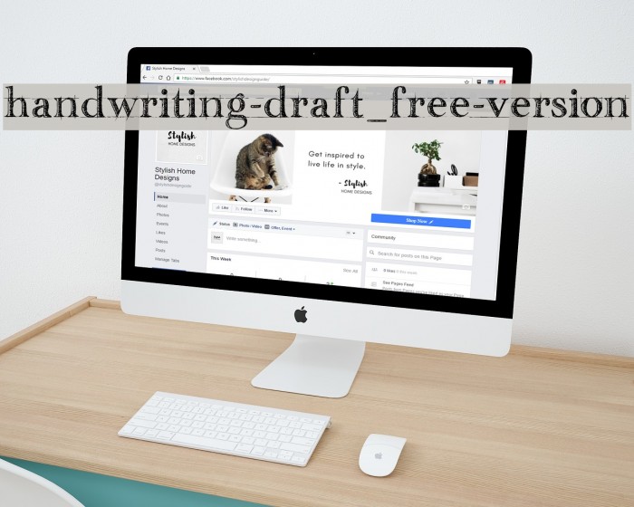 handwriting-draft_free-version Font examples
