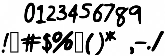 handwriting_ Font OTHER CHARS