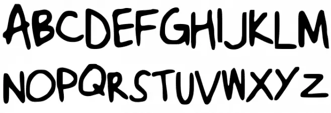 handwriting_ Font UPPERCASE