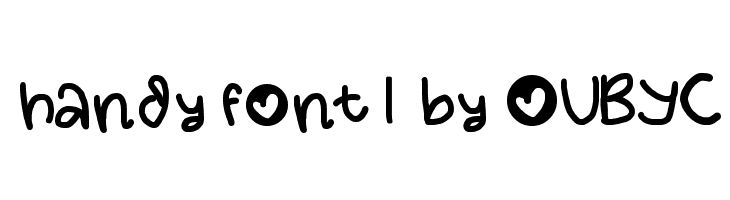 handy font 1 by OUBYC Font