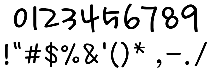 handy font 1 by OUBYC Font OTHER CHARS