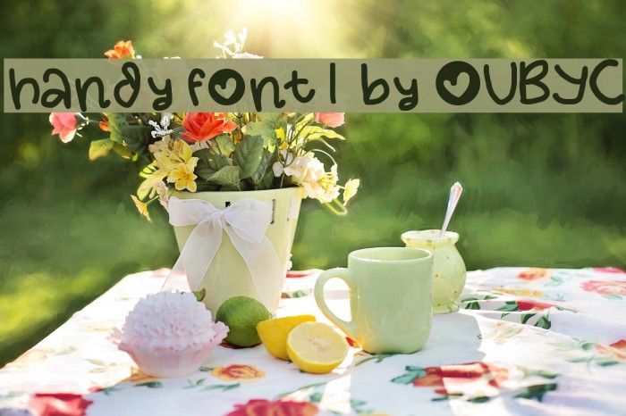 handy font 1 by OUBYC Font examples