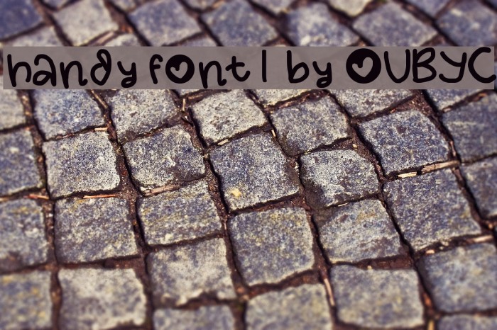 handy font 1 by OUBYC Font examples