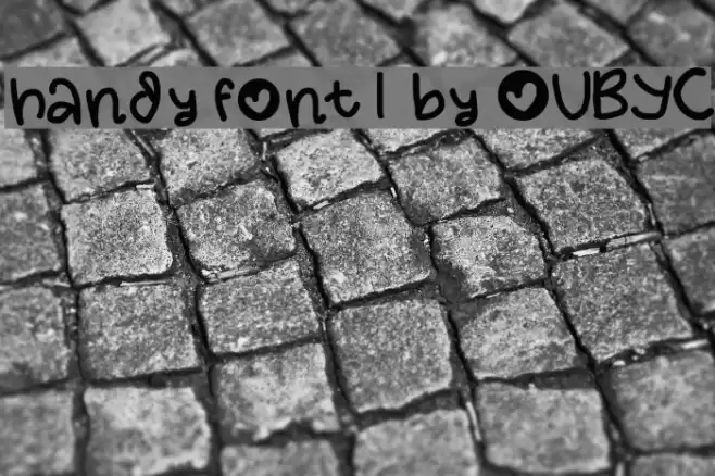 handy font 1 by OUBYC Font examples