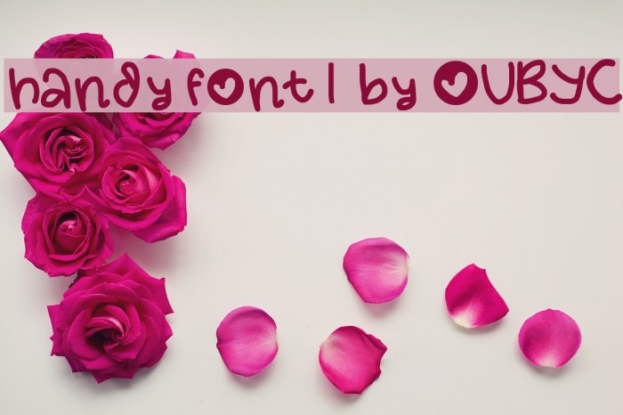 handy font 1 by OUBYC Font examples