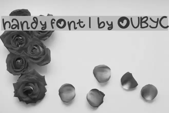 handy font 1 by OUBYC Font examples