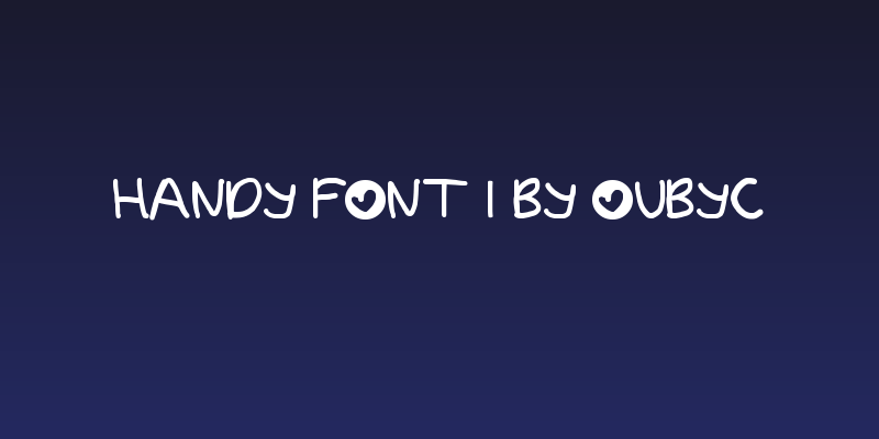 handy font 1 by OUBYC Social Header