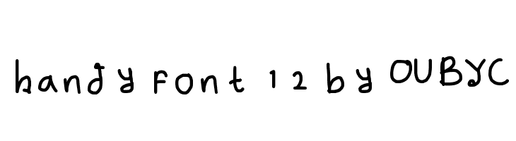 handy font 12 by OUBYC  لخطوط تنزيل