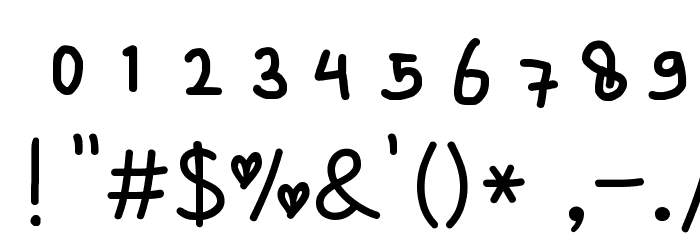 handy font 12 by OUBYC Font OTHER CHARS