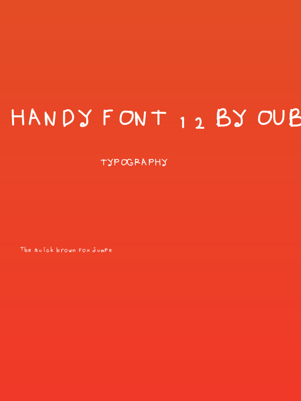 handy font 12 by OUBYC Poster