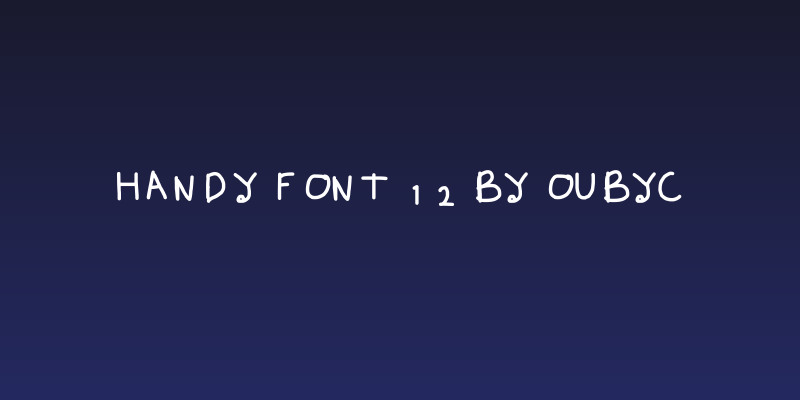 handy font 12 by OUBYC Social Header