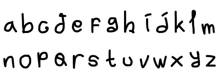 handy font 12 by OUBYC Font LOWERCASE