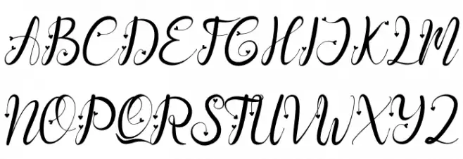 haney love Schriftart Groß