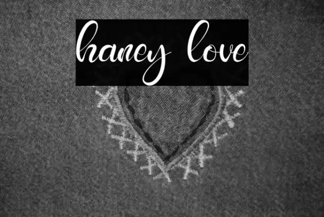 haney love Font examples