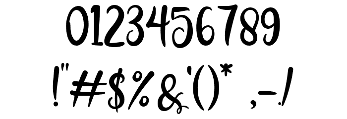 haney lovely Font OTHER CHARS