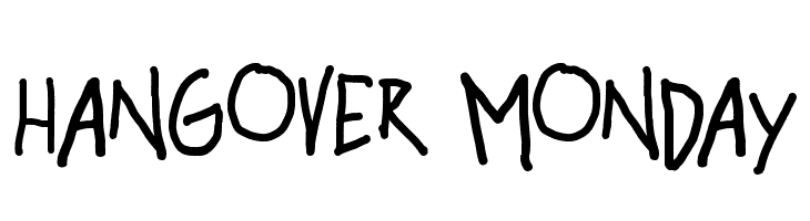 hangover monday  Free Fonts Download