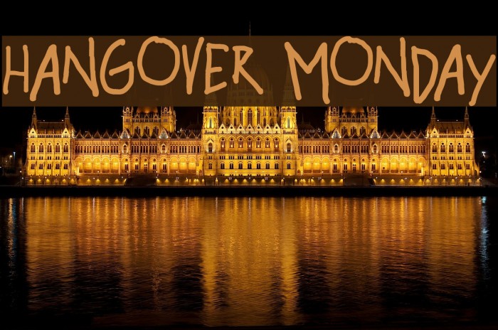 hangover monday Font examples