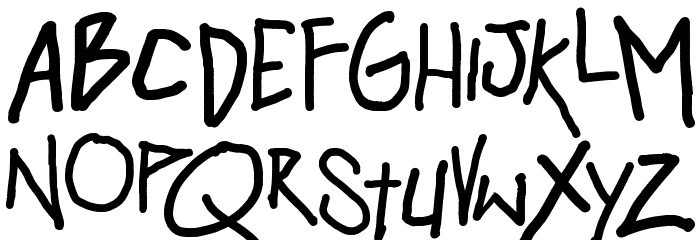 hangover monday Font LOWERCASE