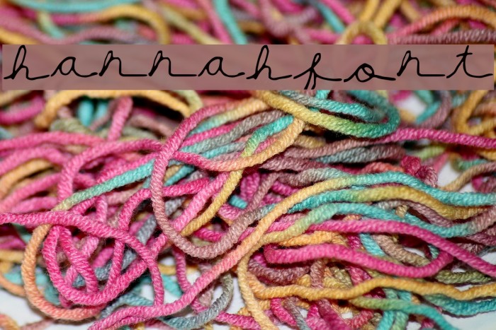 hannahfont Font examples