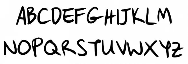 hanobot फ़ॉन्ट अपरकेस