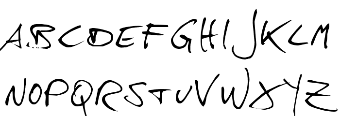 hans hand Font LOWERCASE