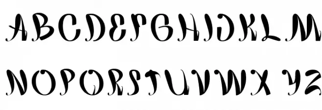 happy home Font UPPERCASE