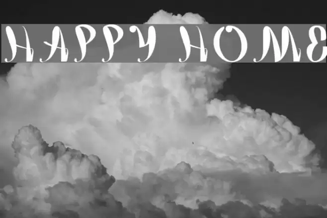 happy home Font examples