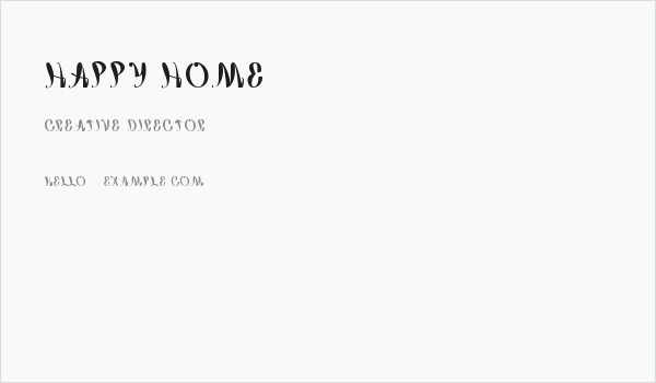 happy home Business Card