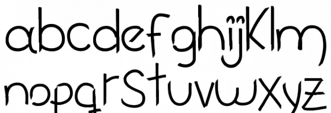 happy night خط أحرف صغيرة
