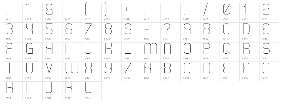 happy squid Character Map