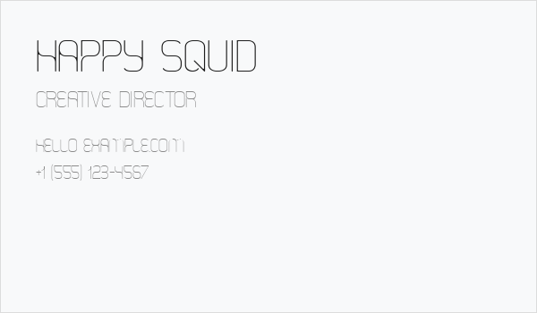happy squid Business Card