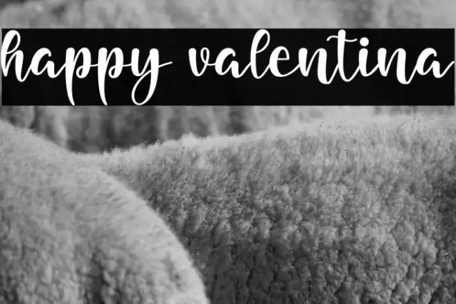 happy valentina Font examples