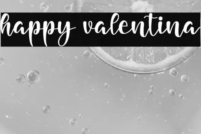 happy valentina Font examples