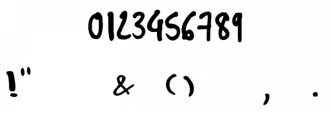 hardcore_pen Font OTHER CHARS