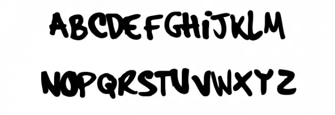 hardcore_pen Font Litere mari