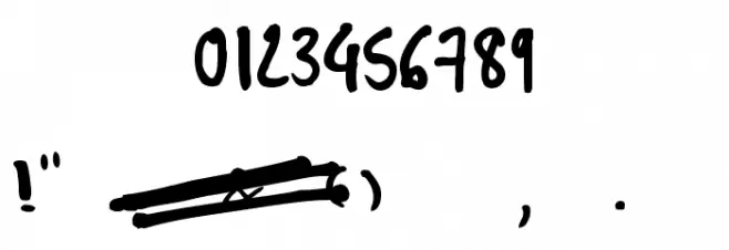 hardcore_pen_alternate Font OTHER CHARS