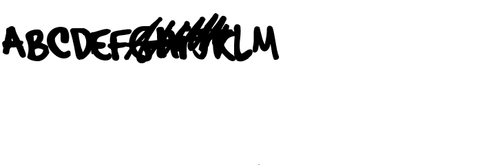 hardcore_pen_alternate Schriftart Kleinbuchstaben