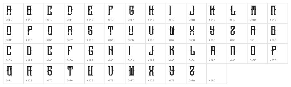harder typefoundry Character Map