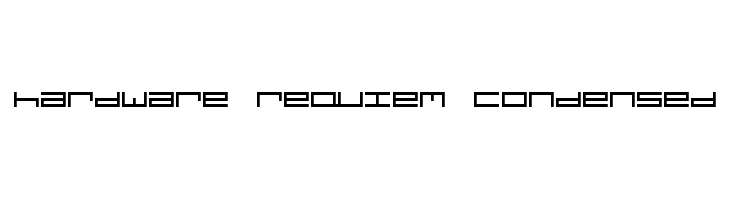 hardware requiem condensed  font caratteri gratis
